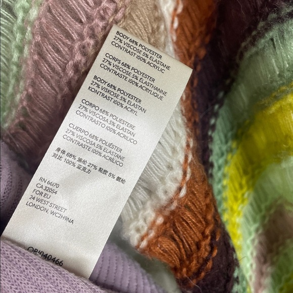 We The Free | Women’s Cha Cha Top Puff Colorful Sleeves Size Small - Picture 6 of 7